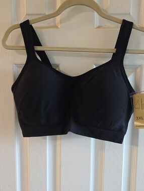 3 NWT Truekind Seamless Wireless Black Comfort Bra - 3XL